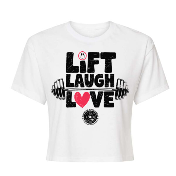 LIFT LAUGH LOVE - WOMEN'S CROP T-SHIRT - $B4TX7N$ Thumbnail