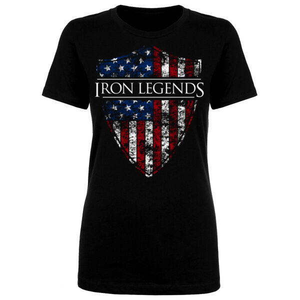 FULL COLOR SHIELD FLAG - WOMEN'S FITTED T-SHIRT - $W8QP3D$ Thumbnail