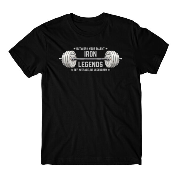 IRON LEGENDS BARBELL LOGO - T-SHIRT - $S8F65S$ Thumbnail